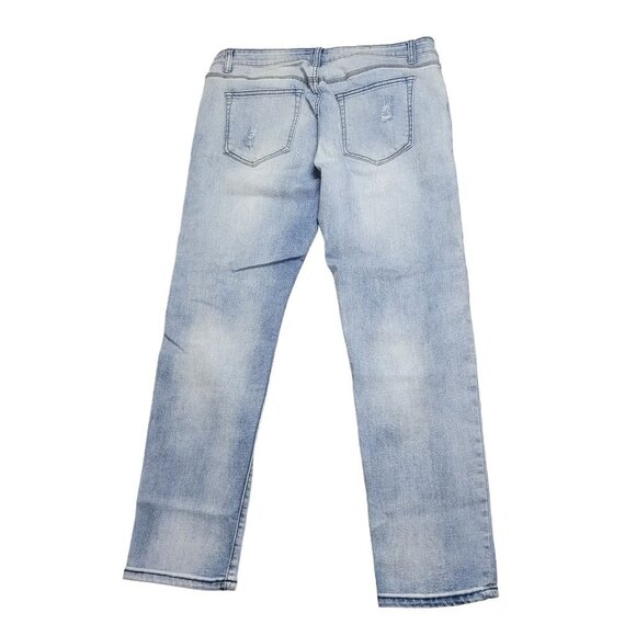 Harlow Boyfriend Jeans Light Wash Distressed Womens 30 Regular Fit Low Rise - Picture 4 of 11